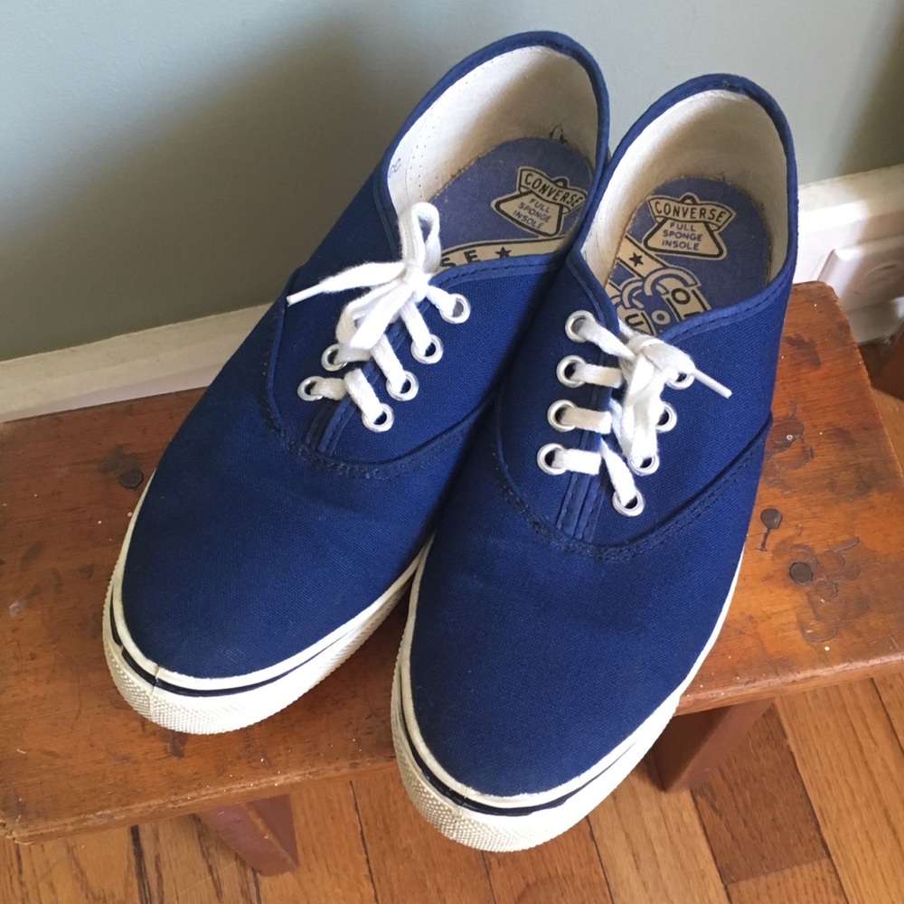 Vintage Converse Nautilus Canvas Navy Deck Shoes
